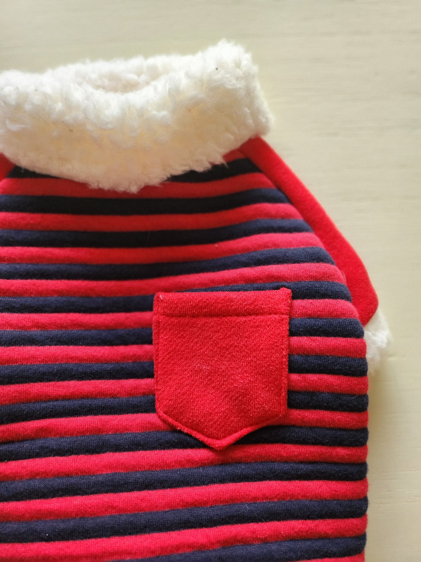 Stripe Wool Trimmed Sweater