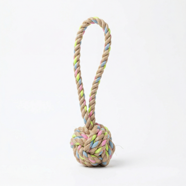Rainbow Joy Hemp Rope Tug Toy, Small