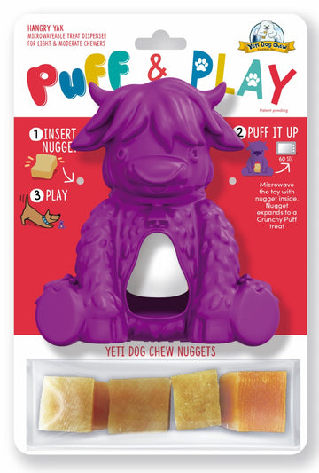 Yak Puff And Play Toy - Light To Heavy-Moderate Chewers, Purple