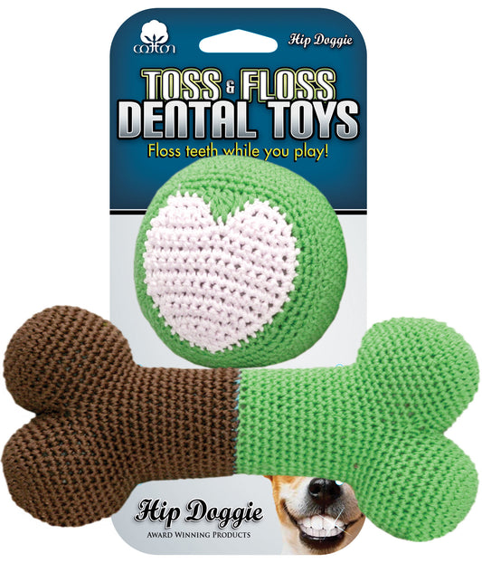 Crochet Dental Toy Set: Bone/Ball