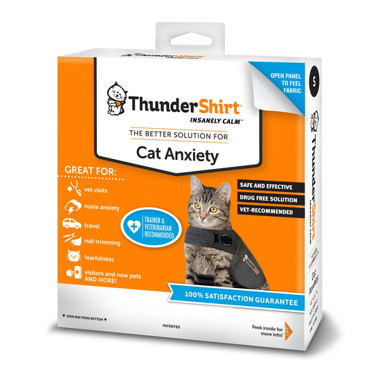 ThunderShirt Classic Anxiety Jacket for Cat Gray