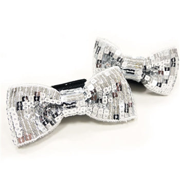 Easy Bow Sequin Silver