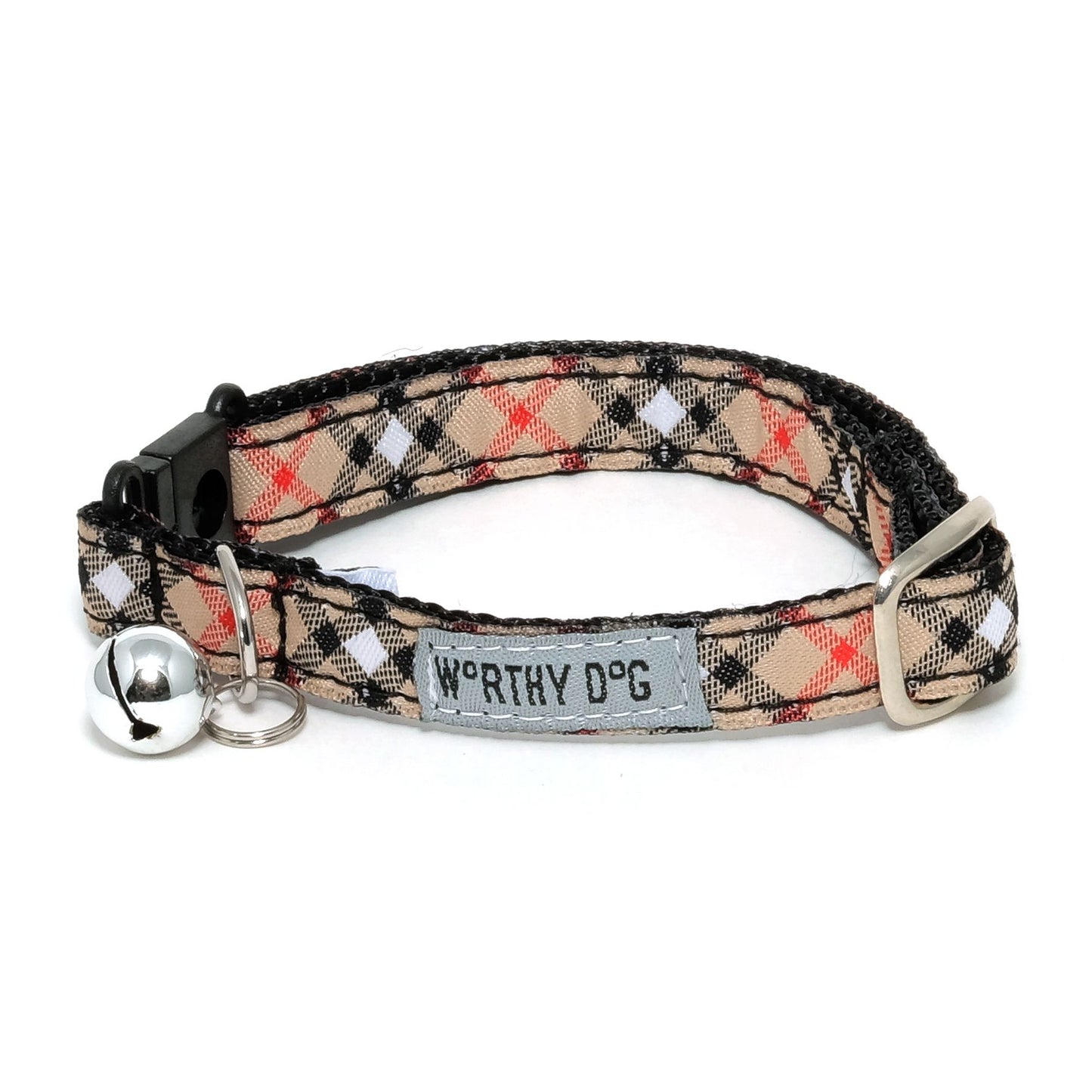 Bias Plaid Cat Collar Tan