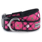Bias Plaid Dog Collar Pink