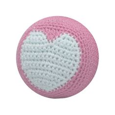 Organic Cotton Crochet Pink Ball Toy