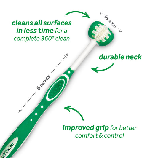 [20% OFF] TropiClean Fresh Breath Triple Flex Toothbrush for Dogs
