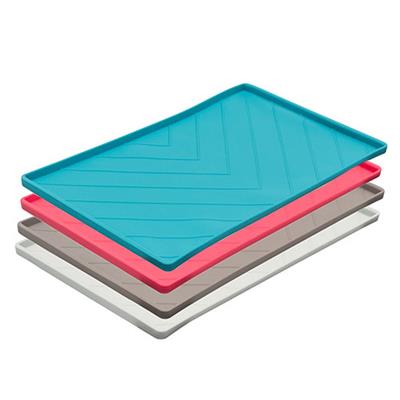 Silicone Non-Slip Dog Bowl Mat with Raised Edge