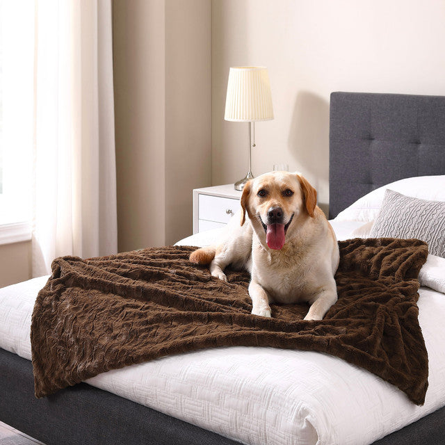 Lux Faux Fur Pet Throw Blanket