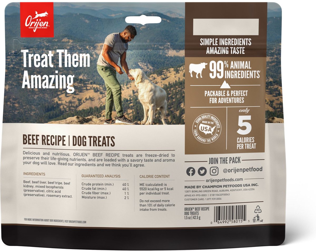 Orijen Freeze-Dried Dog Treats - Beef
