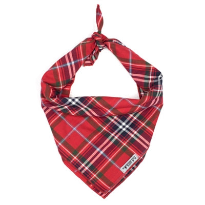 Red Plaid Tie Bandana