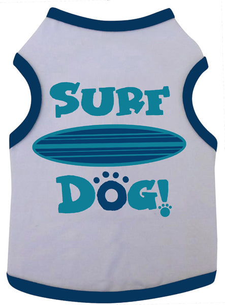 Surf Dog Tank White/Navy