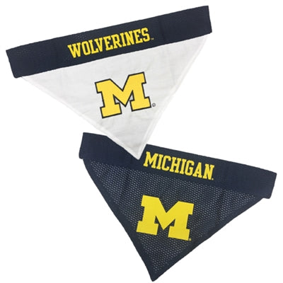 NCAA Michigan Wolverines Dog Reversible Bandana