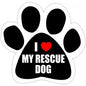 Car Magnet - I love MY RESCUE DOG