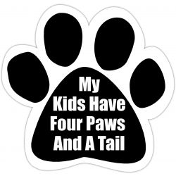 Car Magnet - My kids have four paws and a tail