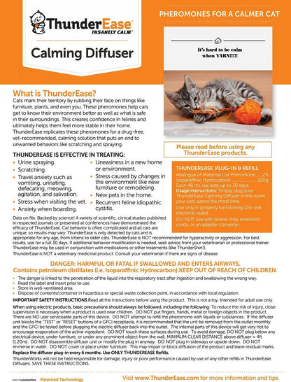 ThunderEase Calming Diffuser 30 Day Refill for Cats
