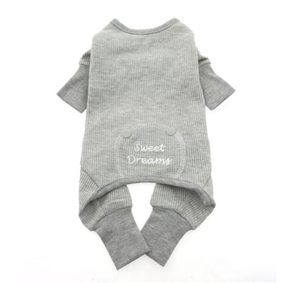Sweet Dreams Thermal Dog Pajamas, Alloy Gray
