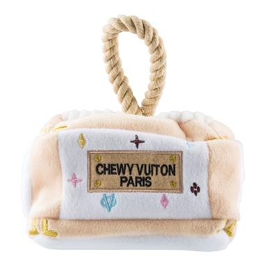 White Chewy Vuiton Interactive Trunk