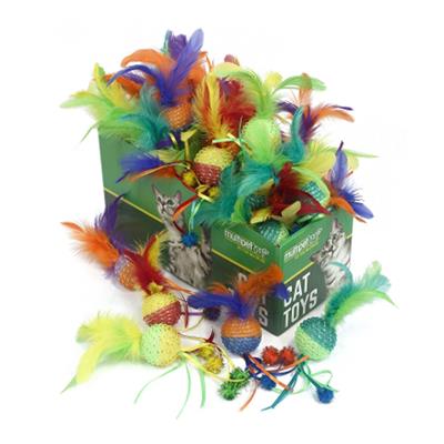 Mesh Ball with Feathers