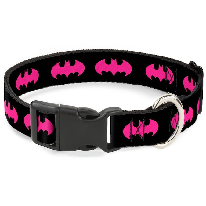 Batman Signal Pink Dog Collar