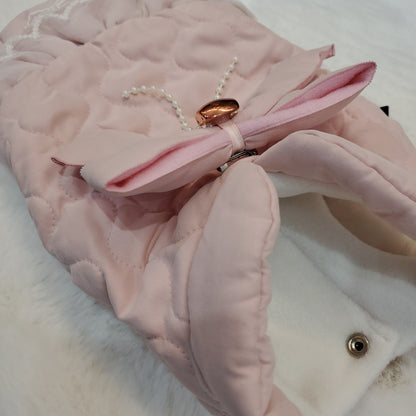 Ruffles & Bows Puffer Coat Blush