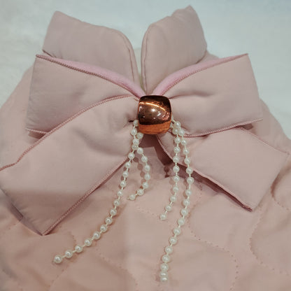 Ruffles & Bows Puffer Coat Blush