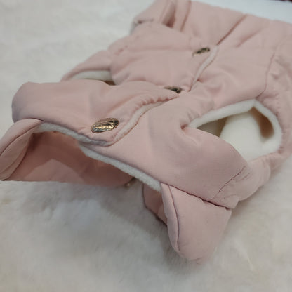 Ruffles & Bows Puffer Coat Blush