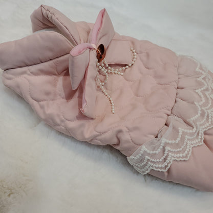 Ruffles & Bows Puffer Coat Blush