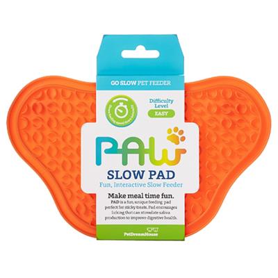 Lick Pad with Suction Backing – Orange