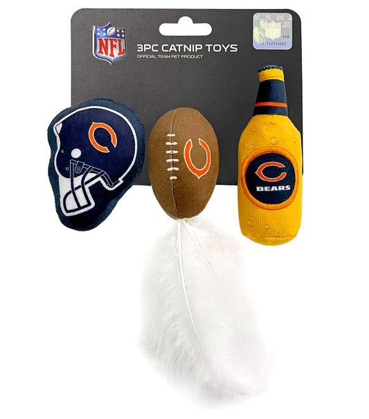 NFL Chicago Bears 3pc Catnip Toy Set