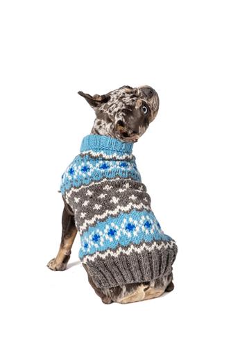 Light Blue Fairisle Wool Sweater