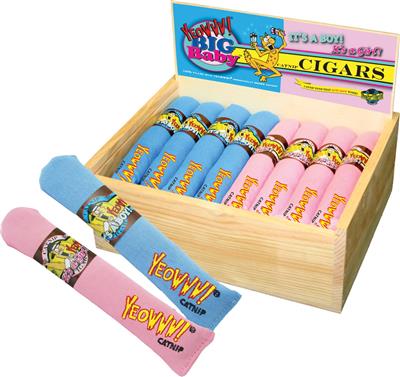 Yeowww! Pink and Blue Cigar Catnip Cat Toy