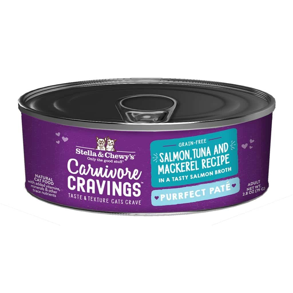 Stella&Chewy's Cat Food - Carnivore Cravings Purrfect Paté Salmon, Tuna & Mackerel Recipe