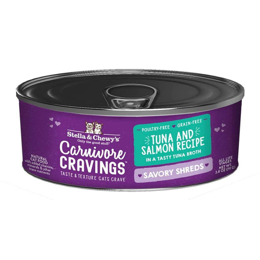 Stella&Chewy's Cat Food - Carnivore Cravings Savory Shreds Tuna & Salmon Recipe