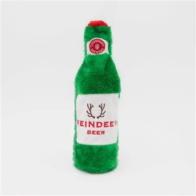 Happy Hour Crusherz Reindeer Beer Dog Toy