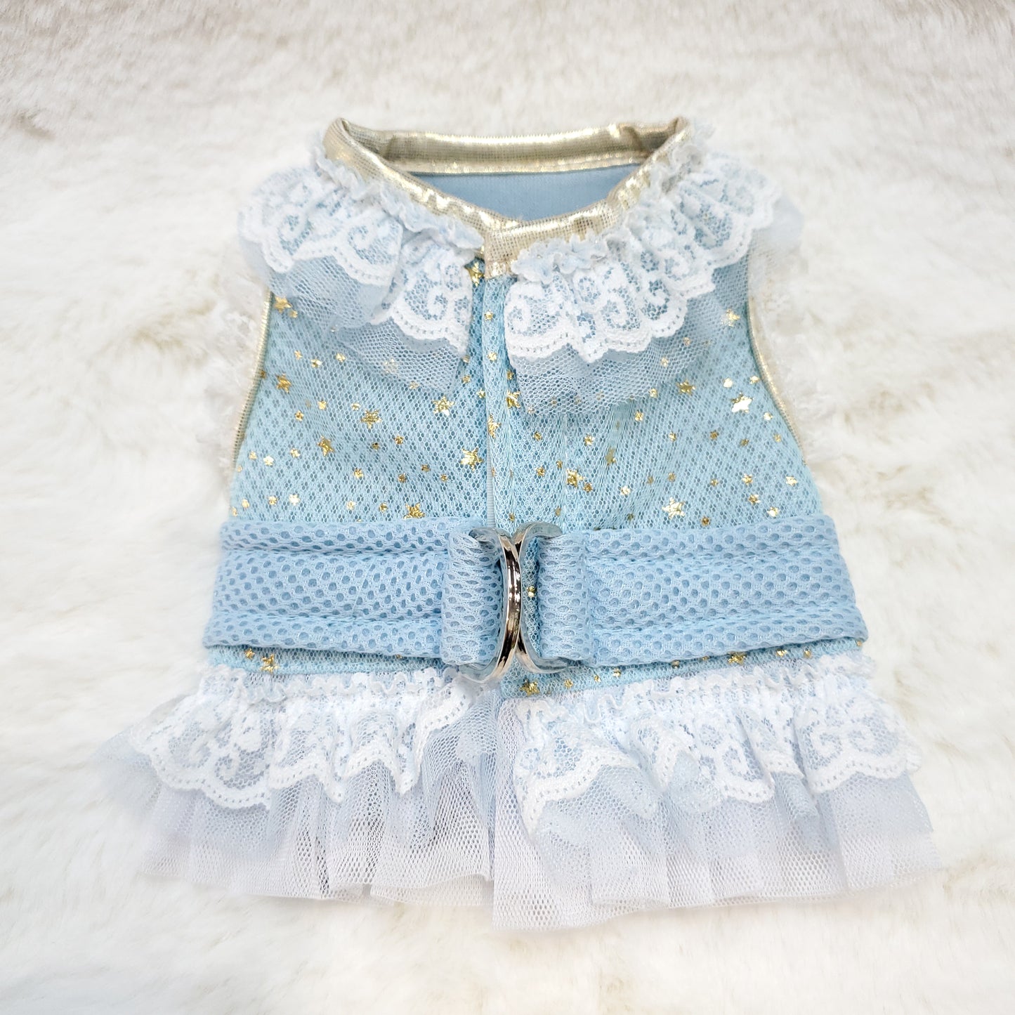 Twilight Ruffle Harness Vest Blue