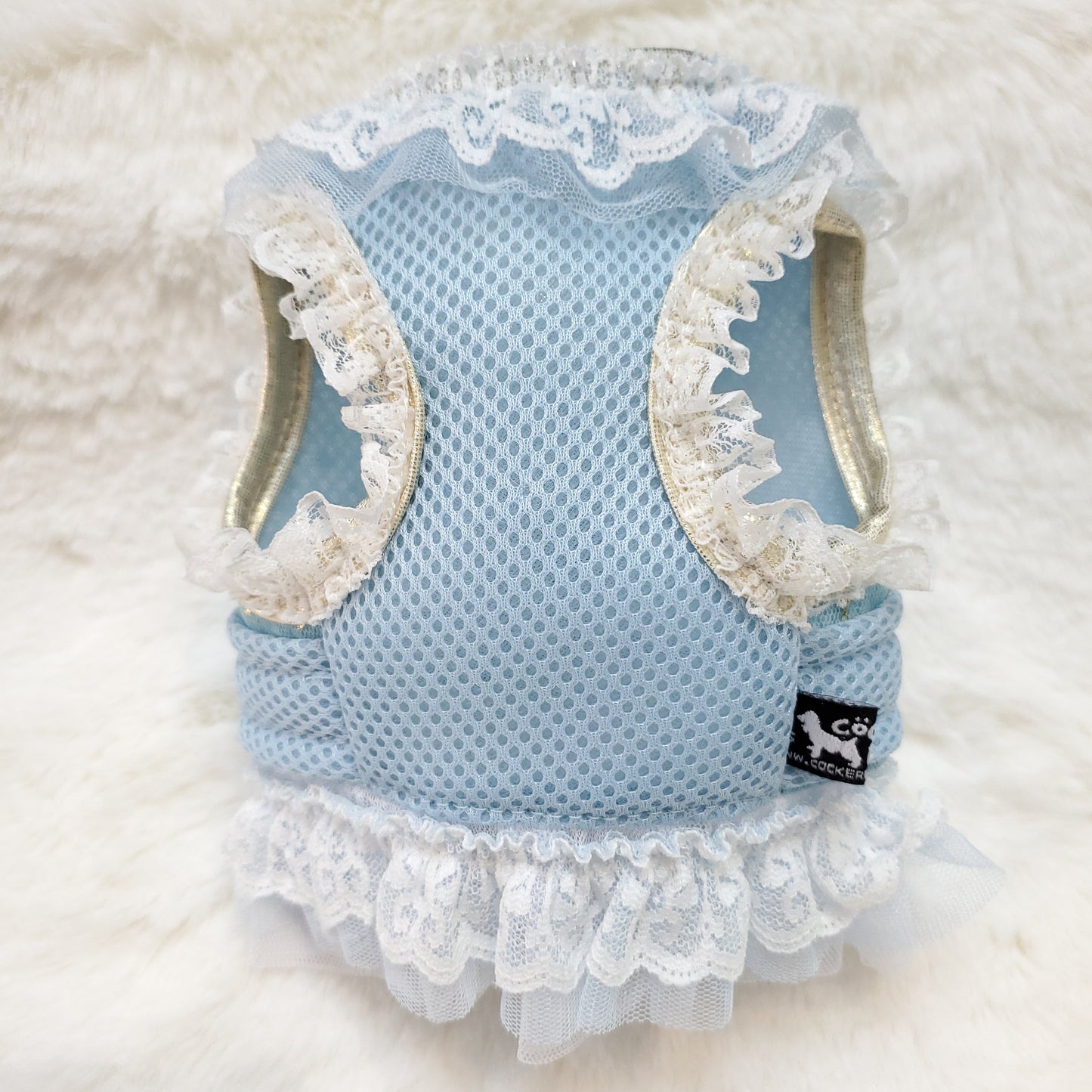 Twilight Ruffle Harness Vest Blue