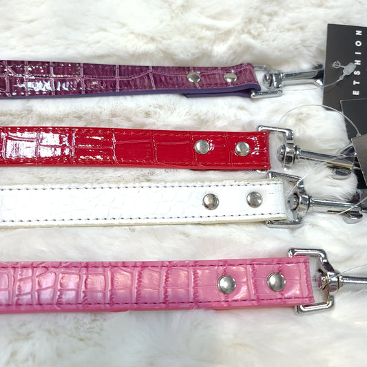 Premium Faux Crocodile Leather Leash