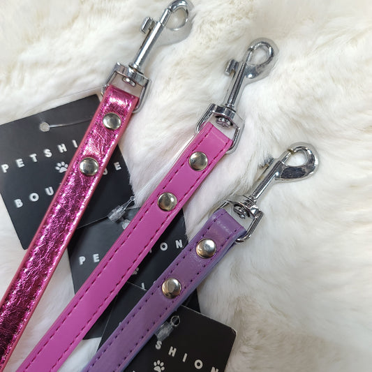 Premium Faux Plain Leather Leash