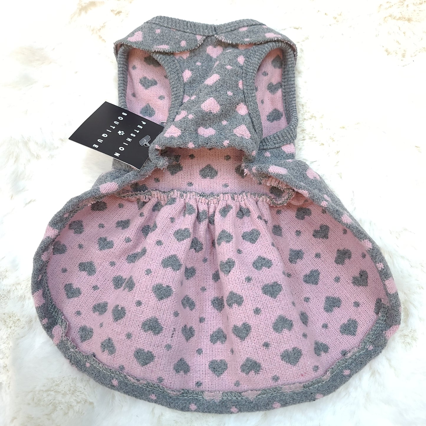 Flower Heart Wool Dress