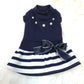 Pearls Bows Striped Party Dress