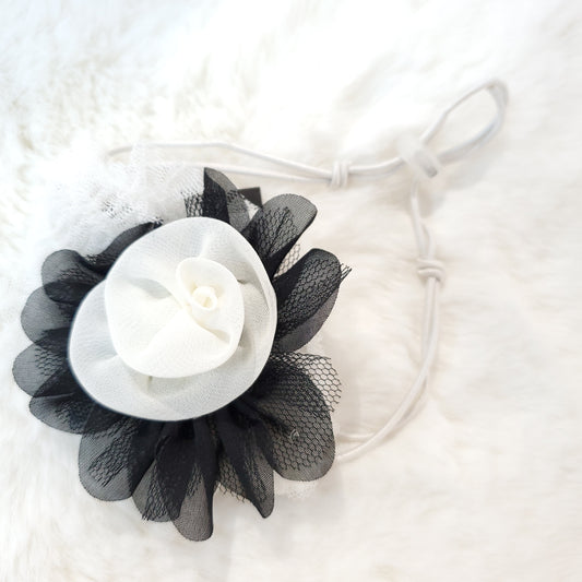 Flower Hairband - Black