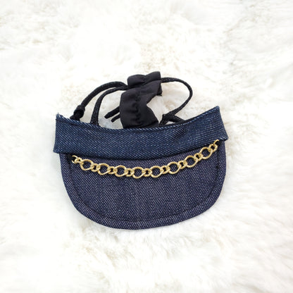 Dark Denim Chain Visor