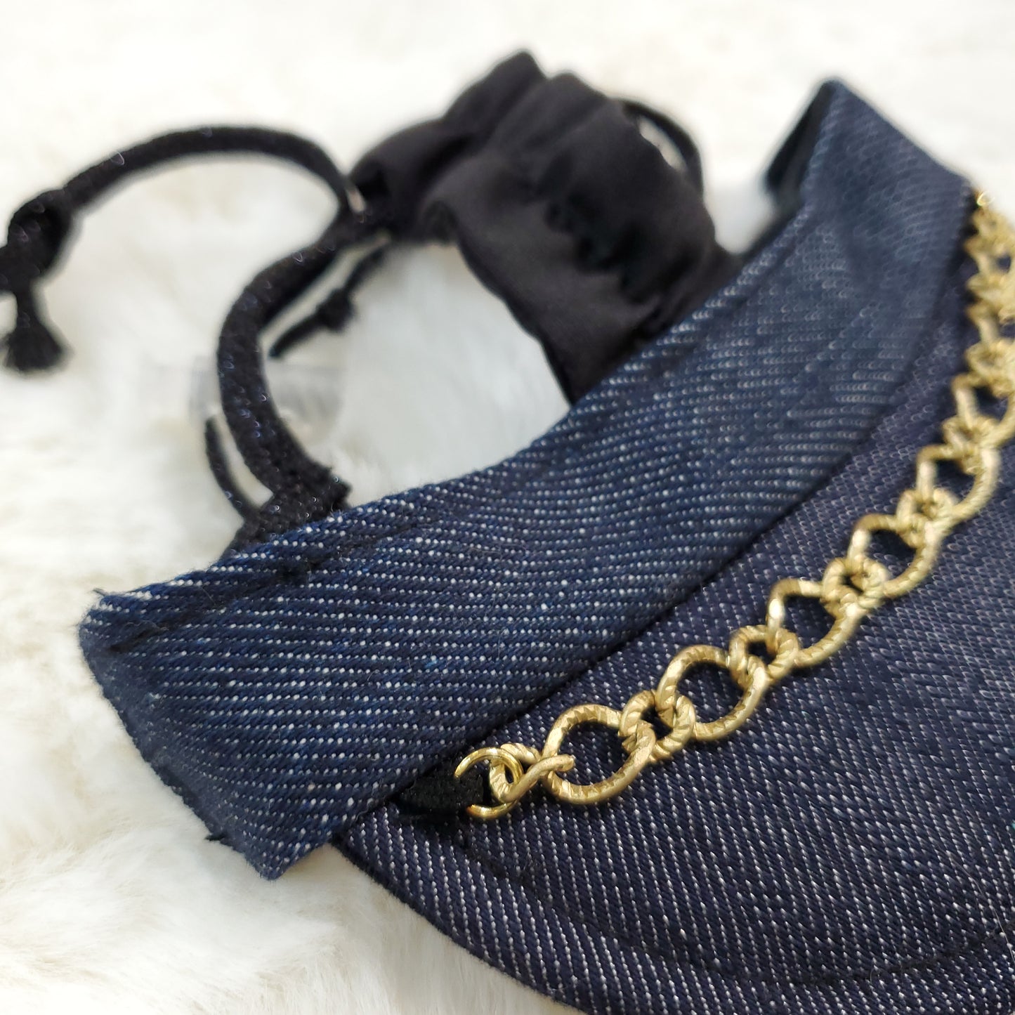 Dark Denim Chain Visor