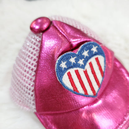 Heart Americana Hot Pink Hat