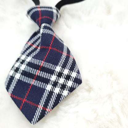 Plaid Neck Tie - Navy