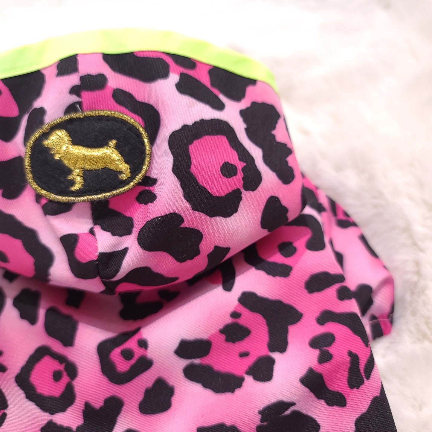 Leopard Raincoat Hot Pink S