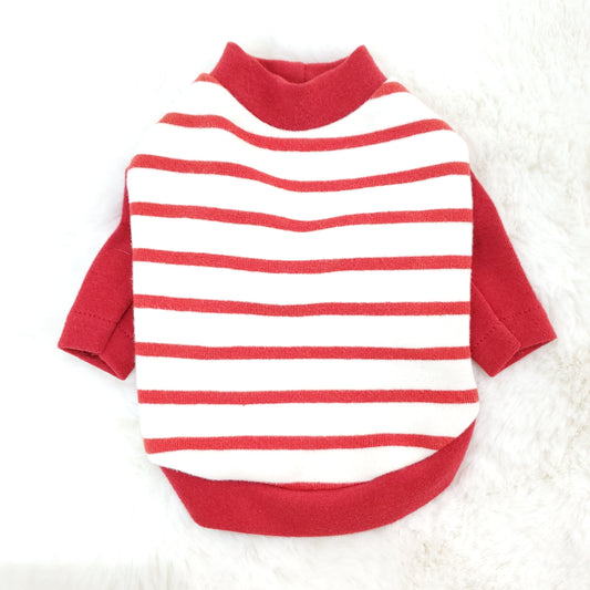 [Clearance] Stripe Long Sleeve Tee - Red