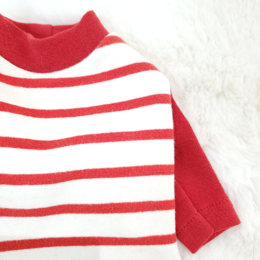 [Clearance] Stripe Long Sleeve Tee - Red