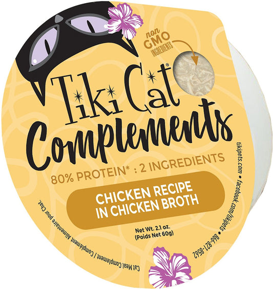 Tiki Cat Wet Cat Food Complements Chicken Recipe in Chicken Broth 2.1oz