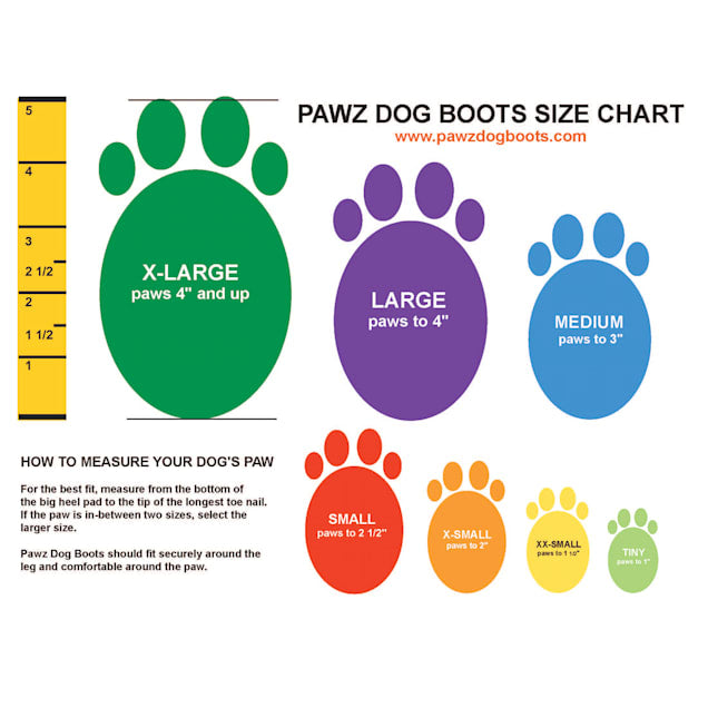 PawZ Rubber Dog Boots (12 Boots per pack)